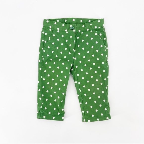 Janie and Jack Kelly Green Crop Dot Pants 18 to 24 months - Picture 1 of 4